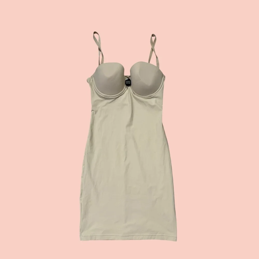 Victoria's Secret Nude Shapewear Slip‎ Dress NWT 36C Body Shaper Smoothing